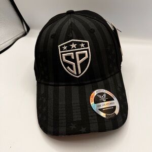 Subtle Patriot Runner Hat Covert Black NWT OSFM USA 4th July America Men's